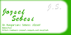 jozsef sebesi business card