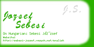 jozsef sebesi business card